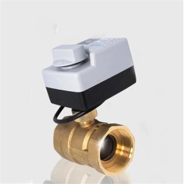 Imagem de DN15 DN20 DN25 DN32 DN40 Válvula de esfera motorizada de latão 3 fios dois controles AC220V 3 vias/2 vias com interruptor manual 1 peça (DN20,220VAC_3 WAY)