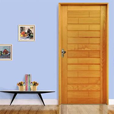 Imagem de Kit Porta Pronta Roma 210x92cm Direito Batente 14cm Fechadura Taco de Golf Rodam Portas