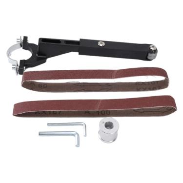 Imagem de QANYEGN Adaptador de lixadeira de cinto, adaptador de lixadeira de arquivo de aço com detalhamento de aço, kit de conversão de polidor de lixadeira de ângulo para modelo 100