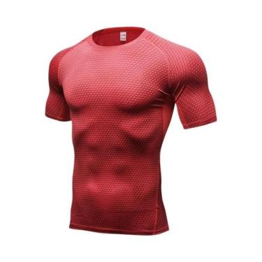 Imagem de Camiseta De Compressão Masculina De Secagem Rápida Para Treino, Academ