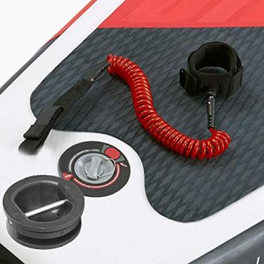 Imagem de aqxreight 2 Pçs Surf Leash Plug Prancha Longboard Shortboard Paddle Board pé Corda Copo Profissional Acessórios Preto Pode Usado pé Paddle Manutenção Espaço de Aço Com Inoxidável Fácil (Preto)