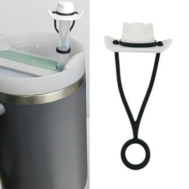 Imagem de Canudo compatível com canudos de 10mm diâmetro acessório para copo térmico 40 30 oz tampa silicone protetor ponta reutilizável decorativo criativo e b