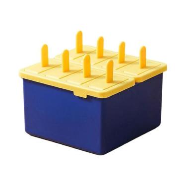 Imagem de Forma De Picolé DIY Com 4/8 Compartimentos E Palito, Bandeja De Gelo C