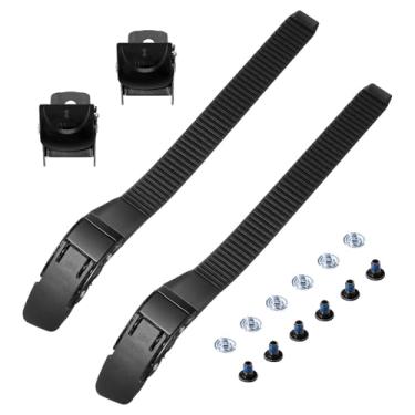 Imagem de SUPVOX 2 Sets Roller Skate Ratchet Buckle Replacement - Universal Adjustable Strap with Quick-release Lever & Screws for Inline/roller Skates