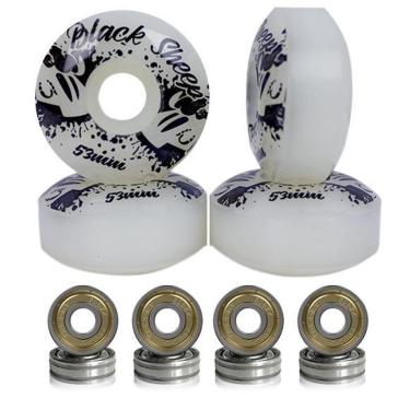 Imagem de Roda Skate Black Sheep 53mm Dureza 95A com Rolamentos ABEC-5-Unissex