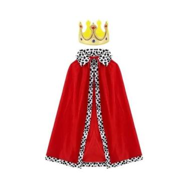 Imagem de Capa E Coroa De Veludo Para Adultos E Crianças, Fantasia De Príncipe, 