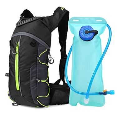 Imagem de Aoresac Mochila de Hidratação Leve e Dobrável, Mochila Respirável para Caminhadas Esportivas Ao Ar Livre Com Bexiga de água 2L para Ciclismo, Camping, Viagens (2)