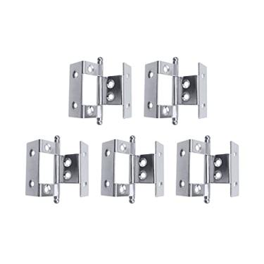Imagem de 5 peças/conjunto de quatro dobradiças dobradas, dobradiças de dobra DIY, dobradiça de porta de armário de envoltório ajustável, dobradiças de produtos domésticos de hardware (cor: Uma cor, tamanho: 10