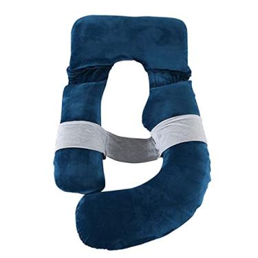 Imagem de Travesseiro de gravidez removível em forma de U, travesseiro de corpo inteiro, almofadas de dormir para mulheres grávidas, itens essenciais para gravidez