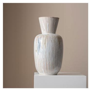 Imagem de Vasos estilo nórdico vaso branco vitrificado vaso de flores hidropônico simples hotel e cama e café da manhã vaso de mesa