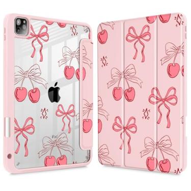 Imagem de May Chen Para iPad Pro 11 polegadas M2 4ª geração 2022, iPad Pro 11 3ª/2ª/1ª geração, suporte de lápis embutido com capa à prova de choque, capa traseira transparente transparente, despertar/hibernar