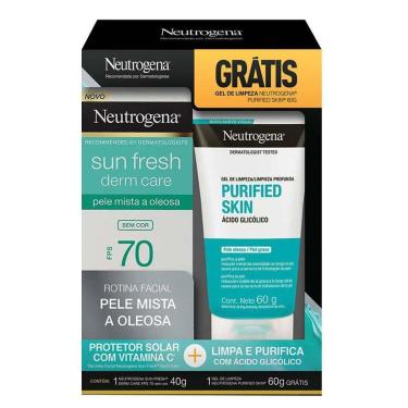 Imagem de Neutrogena Kit - Protetor Solar + Gel de Limpeza Kit-Unissex