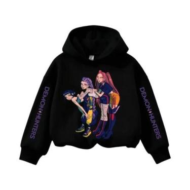 Imagem de Moletom Teenage KPop Demon Hunters Y2K De Manga Comprida, Roupa Casual