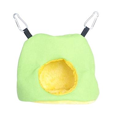 Imagem de XIANGGUI 1983 Camas para animais de estimação cama de pássaros de pelúcia macia quente casa cabana gaiola gaiola hamster papagaio rede cama gato (cor: 1, tamanho: M)