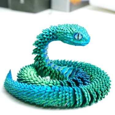 Imagem de Modelo snakeToys impresso em 3D, estátua de renda de animal articulada flexível, inquietação, brinquedo para TDAH, presente de Páscoa fantasia surpresa para crianças, meninos e meninas (GB)