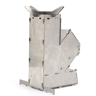 Imagem de Generic Fogão Foguete Durável Portátil para Cozinhar Ao Ar Livre, Acampamento, Mochila, Aço Inoxidável