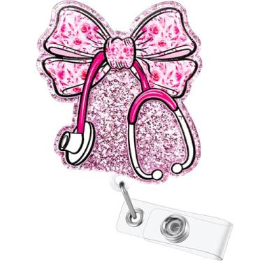 Imagem de Carretel retrátil para crachá de enfermeira, acessórios de enfermagem para trabalhadores médicos, acessórios de enfermagem para trabalho, lindos porta-nomes