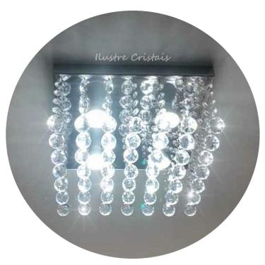 Imagem de Lustre De Cristal K9 Legítimo sala quarto 30x30 Cm