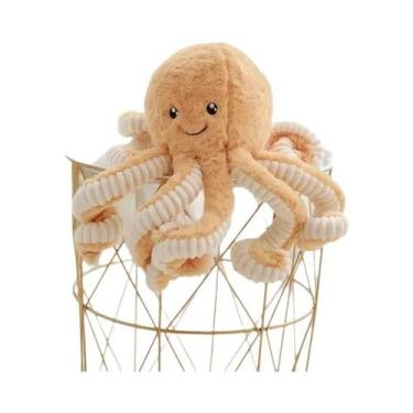 Imagem de Brinquedo De Pelúcia Polvo Kawaii De 18cm, Animal Marinho Macio E Rech