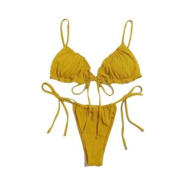 Imagem de Conjunto De Biquíni Feminino Sexy Push up Com Faixas 2025 - Moda Praia