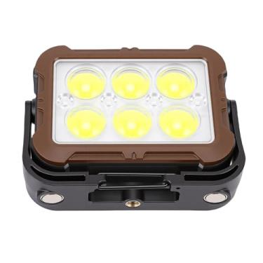 Imagem de Naroote Luz de Trabalho Recarregável Solar Brilhante LED Holofote Portátil Magnético para Reparo de Acampamento de Emergência, IP54 à Prova de água 6 Modos, Material de Liga ABS