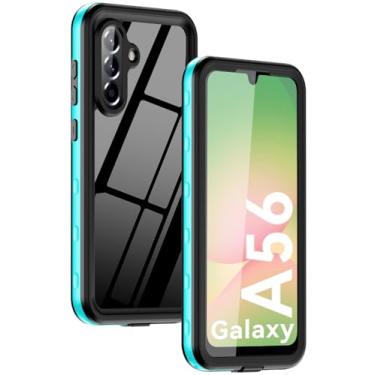 Imagem de ZWWADR Capa para Samsung Galaxy A56 5G, IP68 à prova d'água com protetor de tela integrado [corpo inteiro à prova de choque] Capa protetora subaquática para celular para Samsung A56 de 6,7 polegadas
