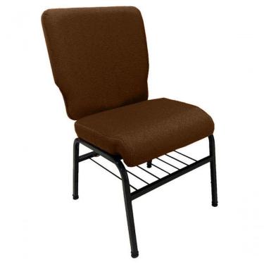 Imagem de 01 Cadeira Para Igrejas C/ Porta Biblía E Porta Cálice Marrom