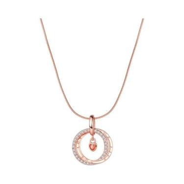 Imagem de Colar De Prata 925 Com Pingente De Coração Vermelho E Laço Colorido, J