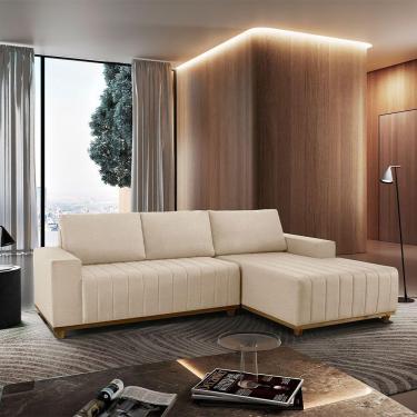 Imagem de Sofá Boreal De 230cm B25 Chaise Lado Direito Meu Sofá Online A294 Linho Creme