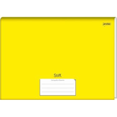 Imagem de Caderno de desenho Jandaia stiff brochura vertical amarelo