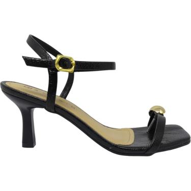 Imagem de Sandália Feminina Casual Social Dia a Dia Passeio Trabalho Verão com Dedeira Salto Médio Agulha Ramarim 2527201