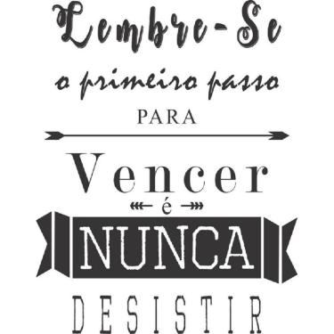 Imagem de Adesivo Decorativo Frase O Primeiro Passo Para Vencer