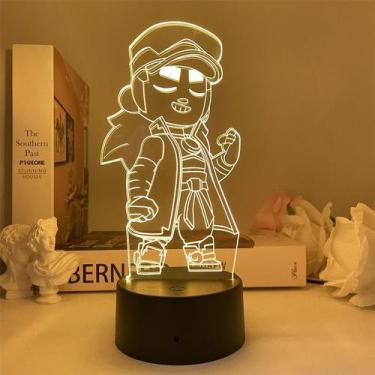 Imagem de Night Light Brawls Stars Fans LED 3D que muda de cor para crianças - y
