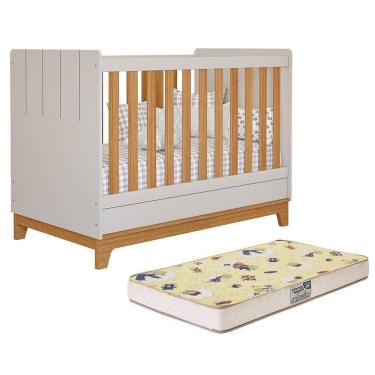Imagem de Berço Mini Cama Biscoito Off White/nature Com Colchão Supreme - Permóbili Baby Off White/nature