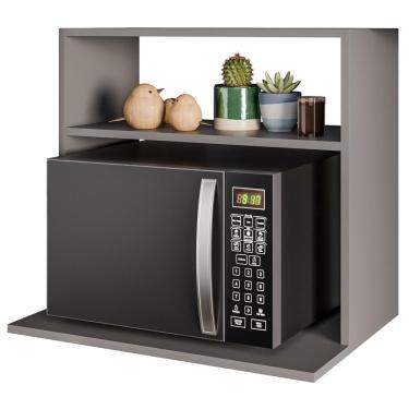 Imagem de Suporte Microondas Nicho Luara Bp 60 Cm Eratto Moveis - Grafite