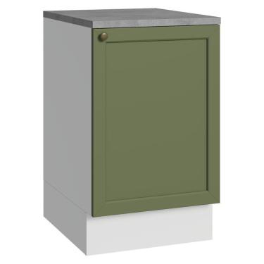 Imagem de Balcão De Cozinha 50cm 1 Porta Branco/verde Vik Madesa Branco/verde