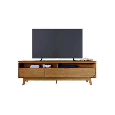 Imagem de Bancada Rack Selene Cumaru 2,00m Para TV Até 75 3 Gavetas Corrediça Telescópica Liberty Móveis