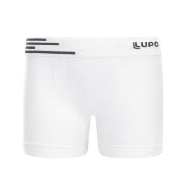 Imagem de Cueca infantil boxer microfibra sem costura lupo 00132-002, G, Branco