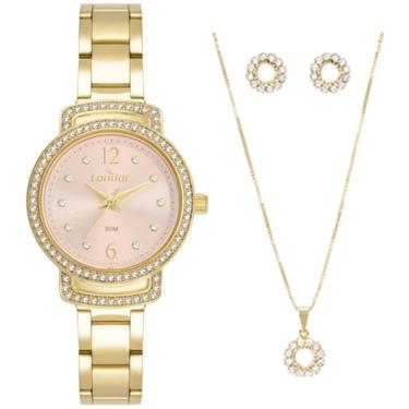 Imagem de Relógio Condor Feminino Ref: Co2035nuw/k4j Dourado + Semijóia