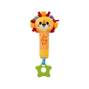 Imagem de Buzininha com Mordedor Buba Zoo Leão  Ideal para Passeios, Laranja, Am