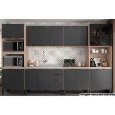 Imagem de Cozinha Compacta Firenze 6 Peças (2 Aéreos + 2 Balcões + 2 Paneleiros)