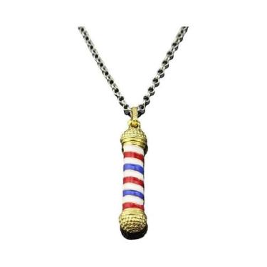 Imagem de Colar 3D De Ferramentas De Cabeleireiro Para Barbearia: Cortador De Ca
