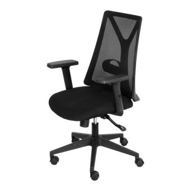 Imagem de Cadeira de Escritório Presidente Giratória Thrones Preta Tela Soft Tou