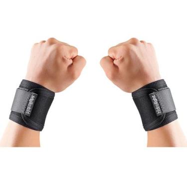 Imagem de Par de Protetores Para Punho Munhequeira Ajustável Hidrolight, Preto, 