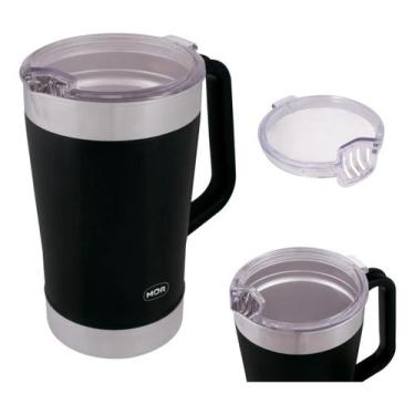 Imagem de Jarra Térmica Inox 1,9l Frio Quente Alça Jug Branca ou Preta - Mor, Pr