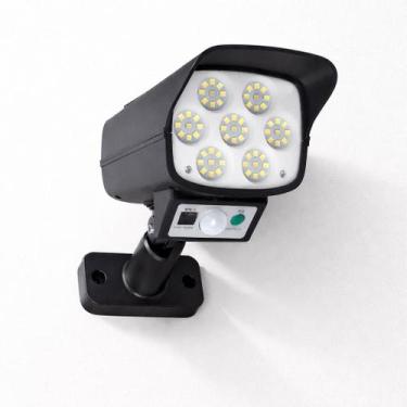 Imagem de Luminária Solar 63 Leds Sensor Presença Controle Remoto Parede Externa