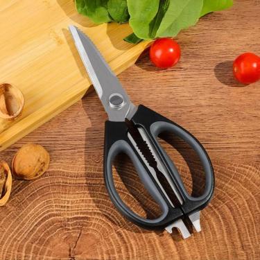 Imagem de Tesouras De Cozinha Culinária Abridor Corta Desossa Aço Inox Kit C- 2 - Praticidade E Precisão Em Dobro Para Sua Cozinha