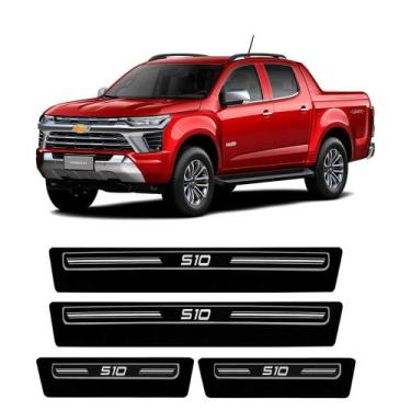 Imagem de Kit Soleiras Elegance NP - Protetor Premium S10 2012 a 2025 - NP ADESI