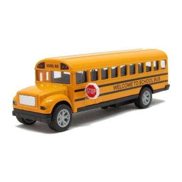 Imagem de Miniatura Ônibus Escolar Americano Amarelo A Fricção - Gici Kids