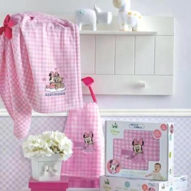Imagem de Manta Baby Bordada Infantil Disney Jolitex, Minnie Dormindo